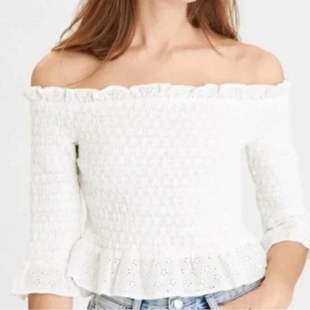American eagle smocked off the shoulder top